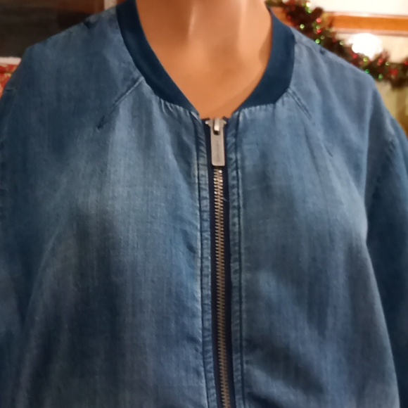 💲🤩2 For 10 Sanctuary hand crafted and tailored blue denim jacket size M. - Picture 1 of 9